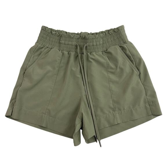 Abercrombie & Fitch Shorts Women Small Green Traveler Short Cargo Drawstring - Picture 1 of 10